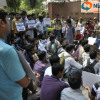Jawaharlal Nehru University Students' Union protest outside UPSC office