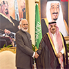 PM Modi being received by the Governor of Riyadh
