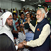 PM Narendra Modi interacting with the workers
