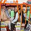 PM Narendra Modi taking a ride on e-Rickshaw