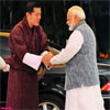 PM Narendra Modi welcomes the King of Bhutan